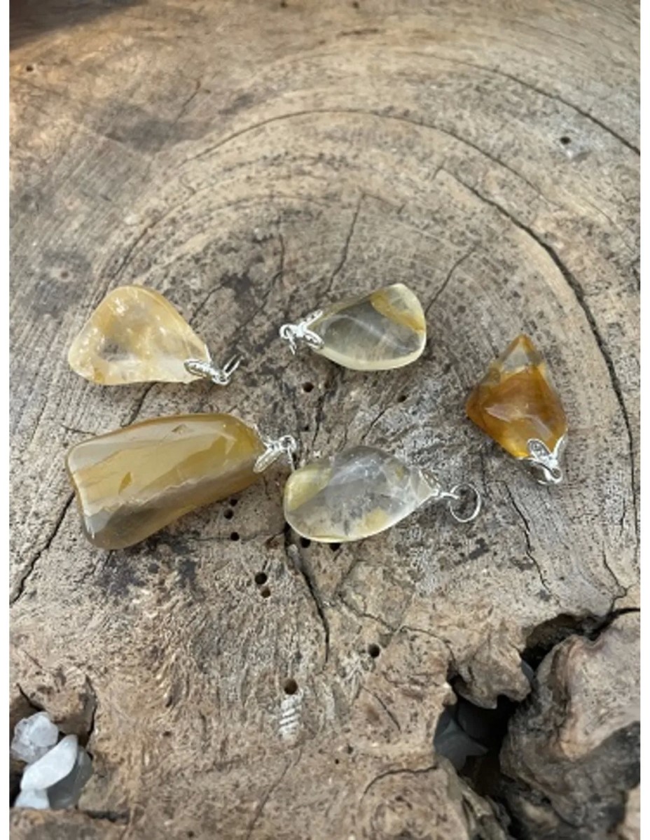 Golden Healer edelsteen hanger geslepen - Afbeelding 2