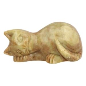 Speksteen kat slapend 7 cm