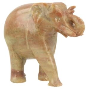 Speksteen olifant groen 8 cm