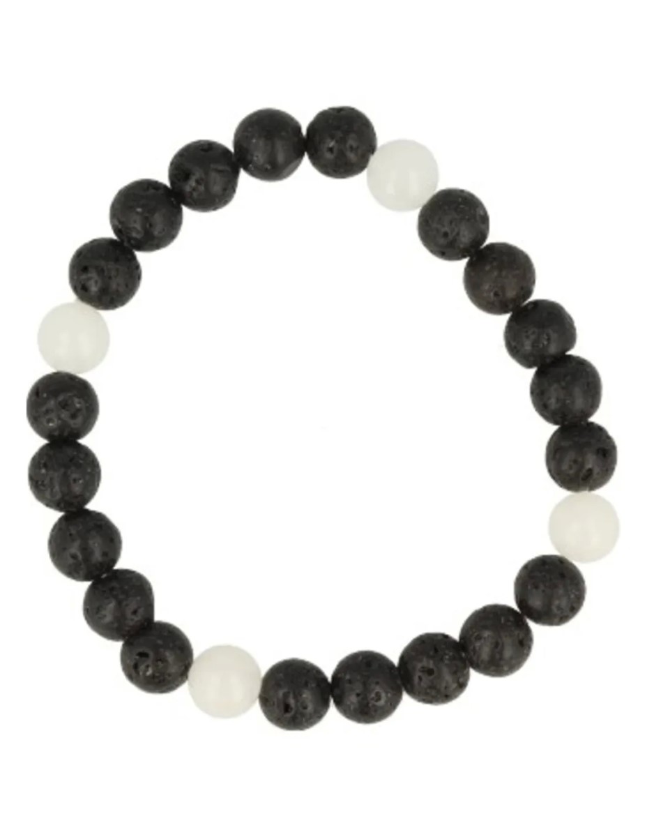 Windroos armband Jade wit