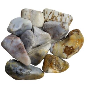 Chalcedoon trommelstenen 250 gr. (mt3)