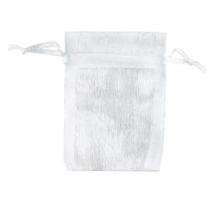 Organza buidels 9x12 - 100 stuks zilverkleur