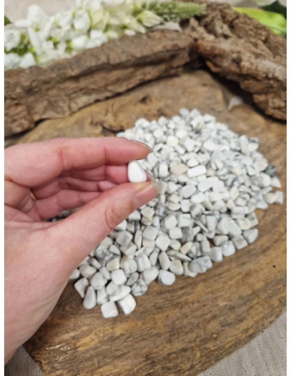 Howliet wit 500 gr. trommelstenen (mt2) - Afbeelding 2