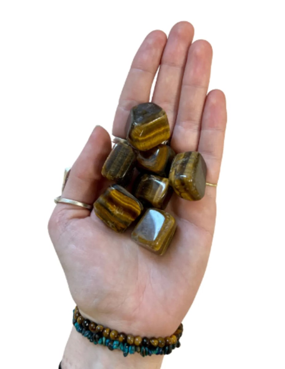 Tijgeroog trommelstenen 100 gr. (mt3) - Afbeelding 3