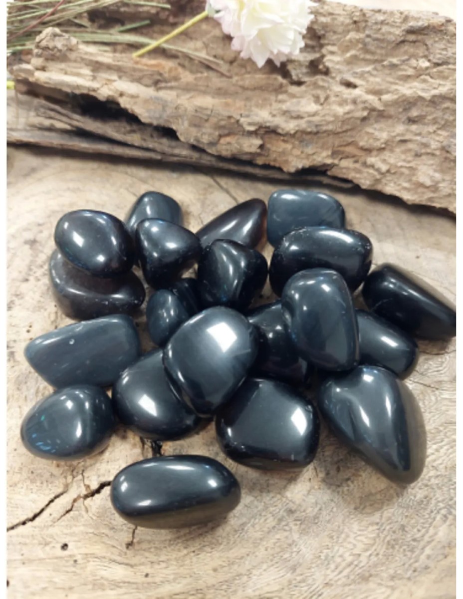 Obsidiaan zwart 250 gr. trommelstenen (mt3) - Afbeelding 2