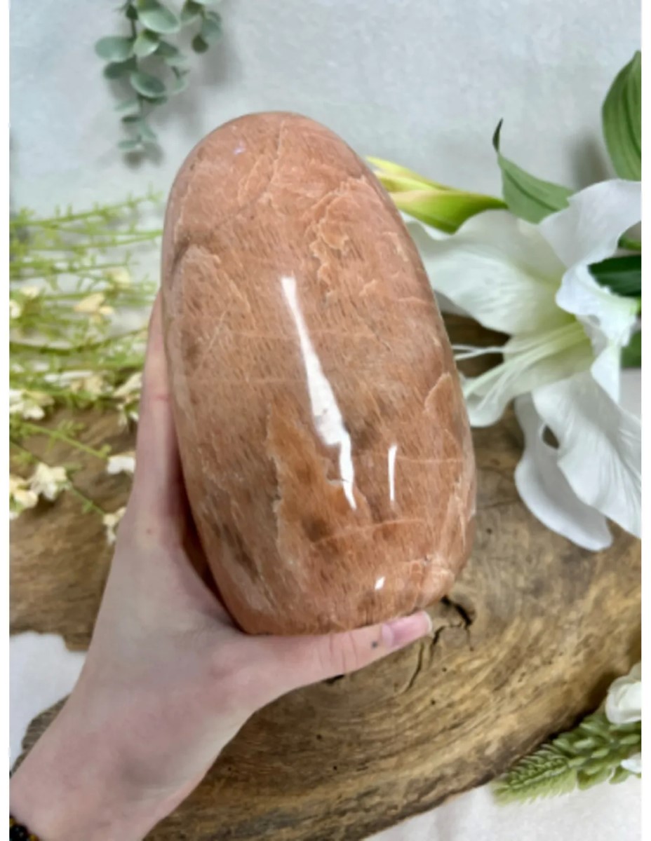 Maansteen oranje sculptuur nr.5 - Afbeelding 2