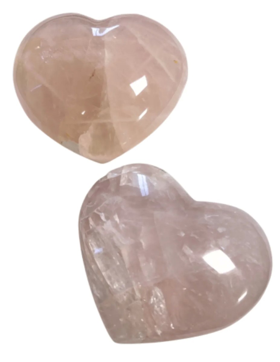 Roze kwarts edelsteen hart 250-300 gram - Afbeelding 3
