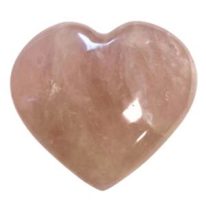 Roze kwarts edelsteen hart 400-550 gram