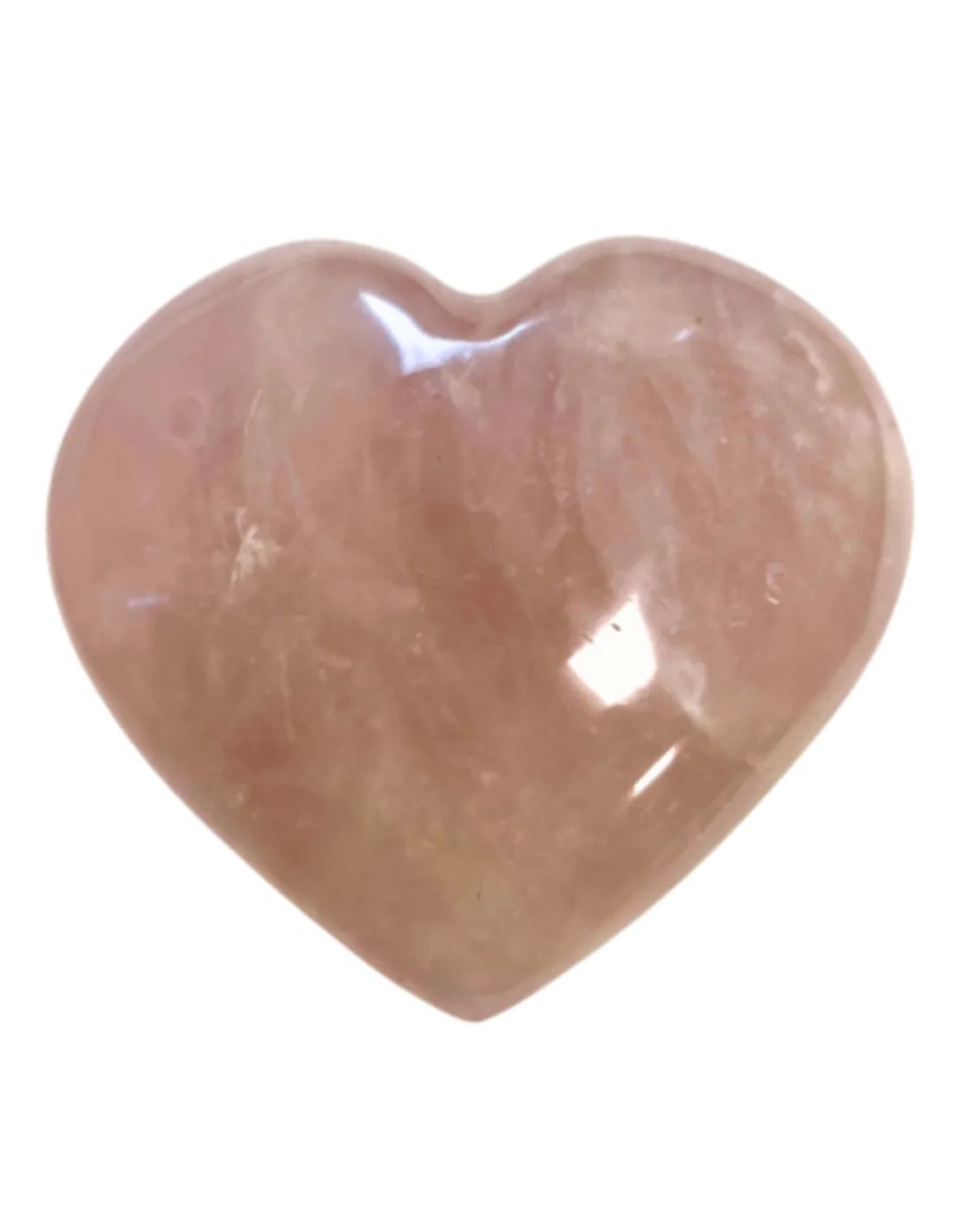 Roze kwarts edelsteen hart 400-550 gram