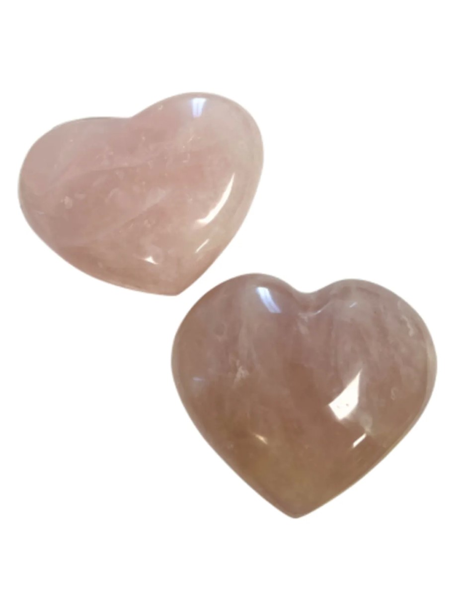 Roze kwarts edelsteen hart 400-550 gram - Afbeelding 3