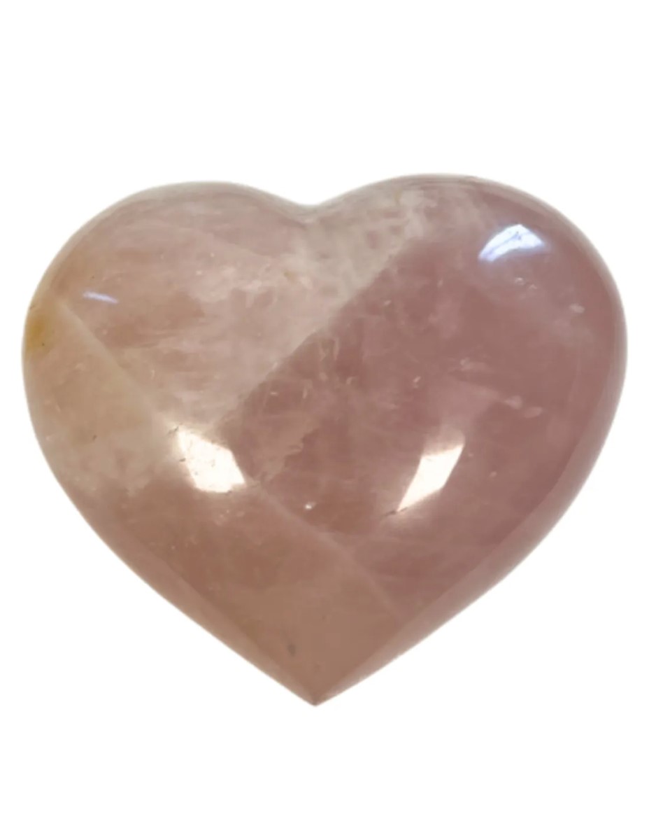Roze kwarts edelsteen hart 550-750 gram