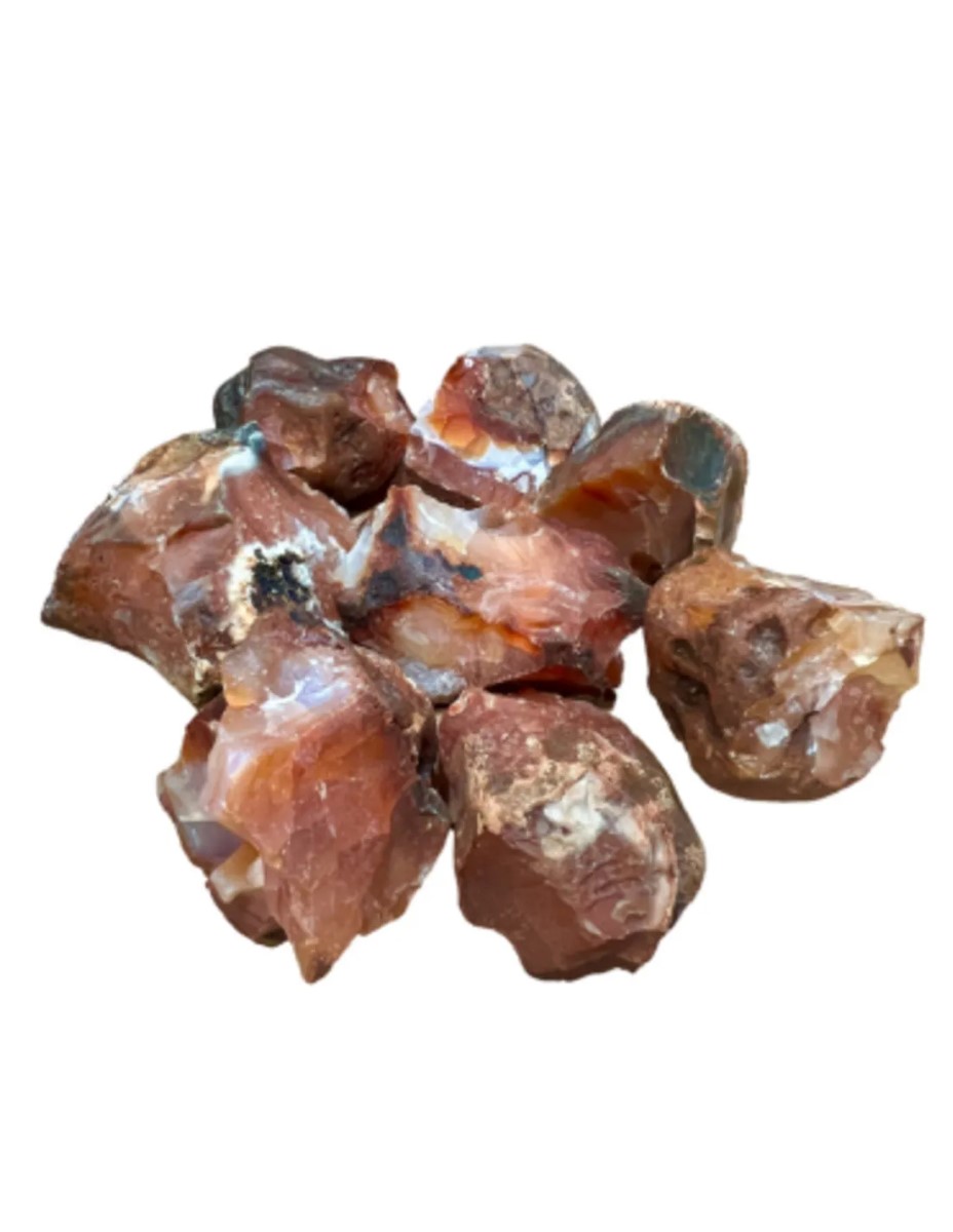 Carneool India 250 gr. ruwe brokjes