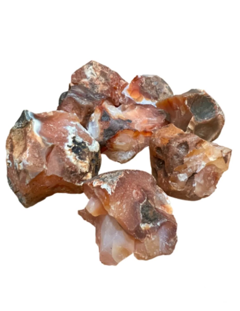 Carneool India 250 gr. ruwe brokjes - Afbeelding 3