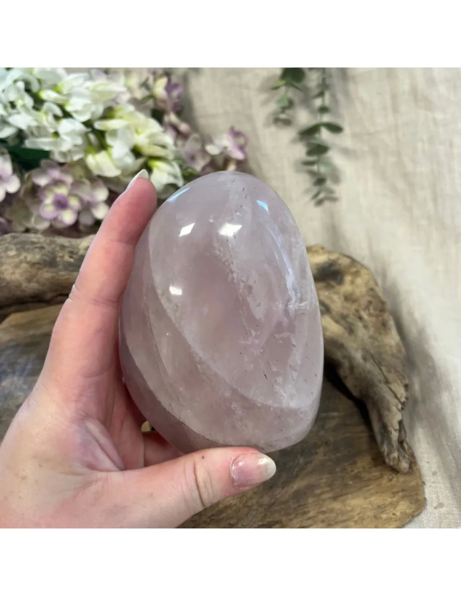 Roze kwarts edelsteen sculptuur 600-700 gram - Afbeelding 2