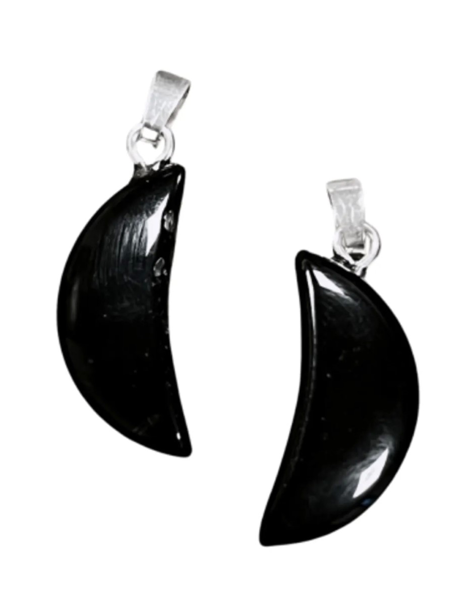 Onyx edelsteen maanhanger 20 mm - Afbeelding 3