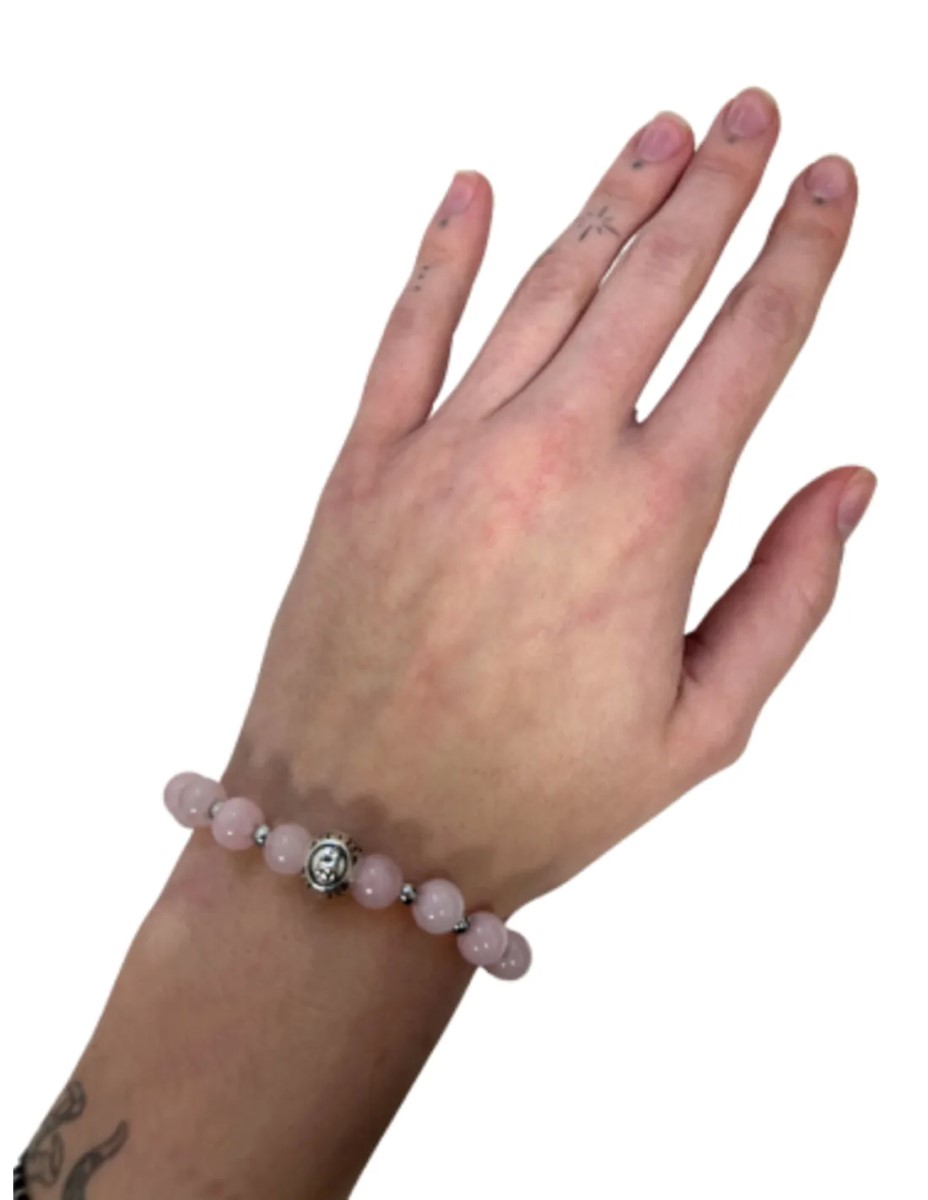 Roze kwarts sterrenbeeld armband - Stier - Afbeelding 3