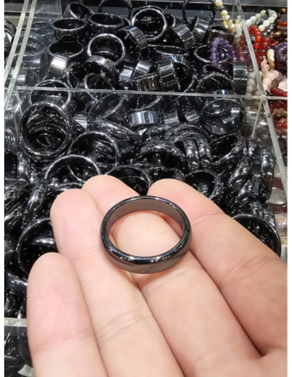 Hematiet edelsteen ring 6 mm - 22 - Afbeelding 3