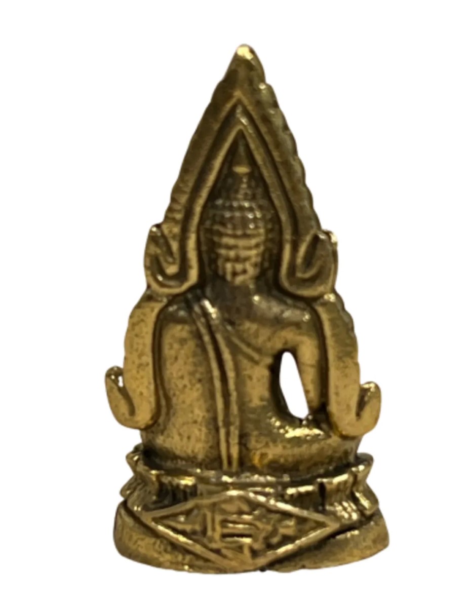 Thaise boeddha op lotus - Bronzen beeldje klein - Afbeelding 3