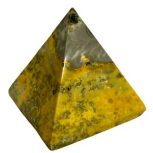 Jaspis Bumblebee edelsteen piramide 5 - 5,5 cm