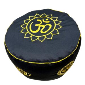 YogaStyles Meditatiekussen zwart met gouden Ohm - Symbolic serie
