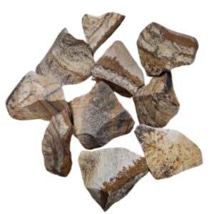 Jaspis landschap 250 gr. ruwe brokjes