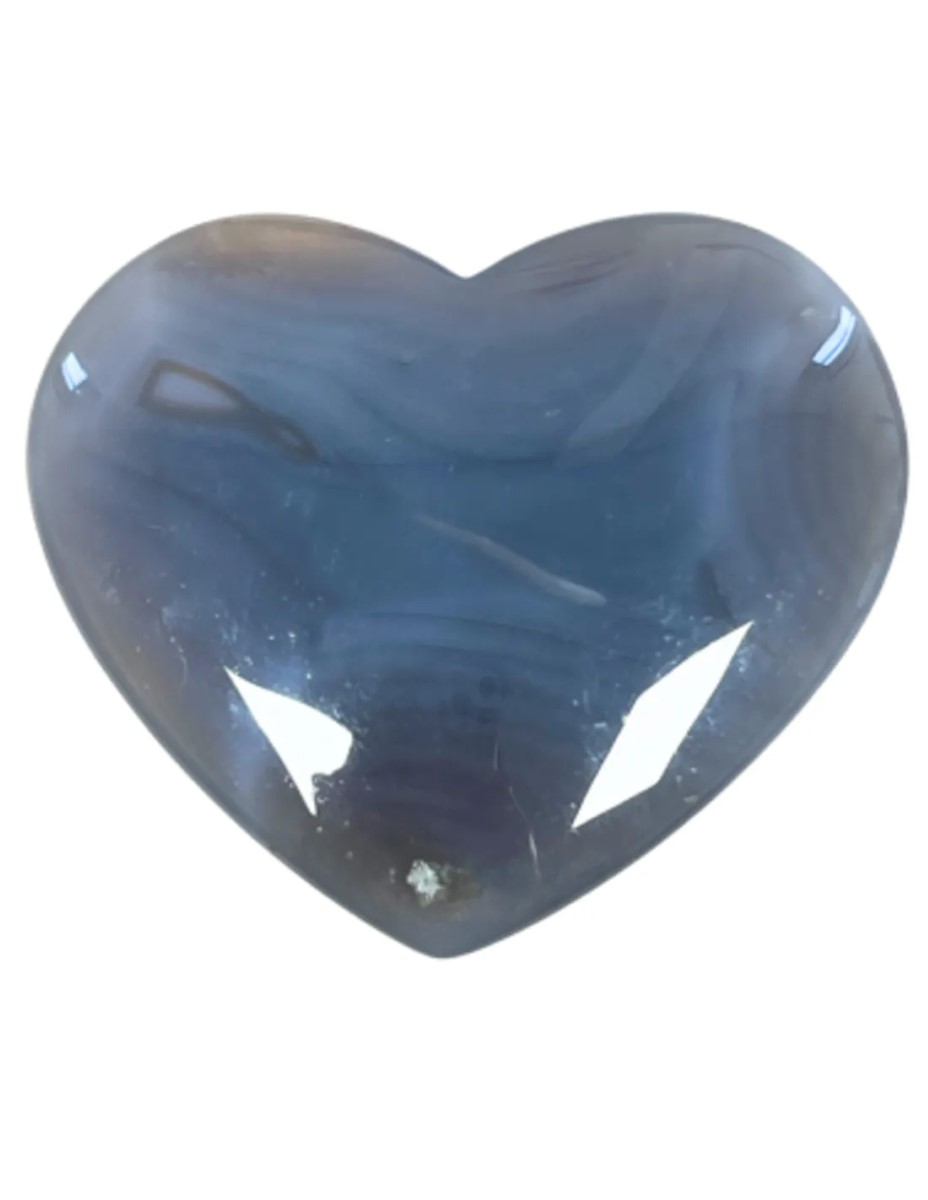 Agaat edelsteen hart 7-8 cm - Afbeelding 3