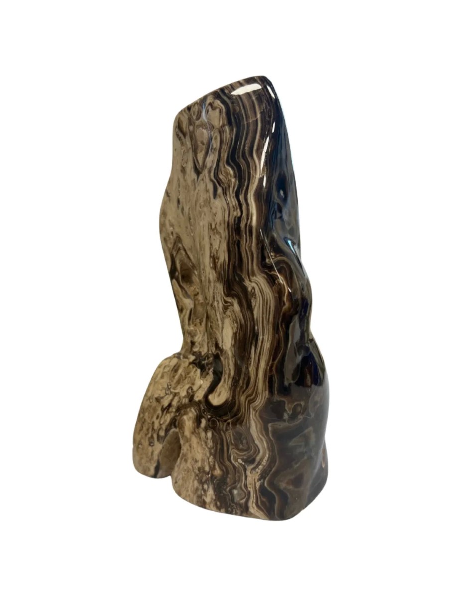 Aragoniet bruin edelsteen sculptuur nr.04 - Afbeelding 3