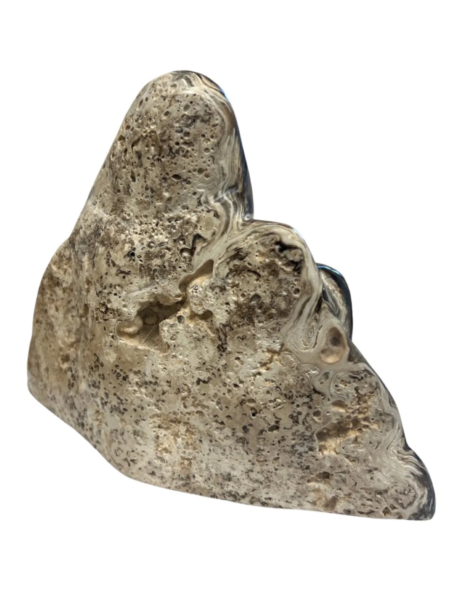 Aragoniet bruin edelsteen sculptuur nr.07 - Afbeelding 3