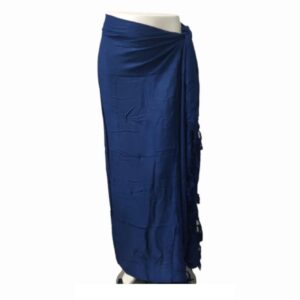 Om Namaste Sarong - 635 - Blauw effen