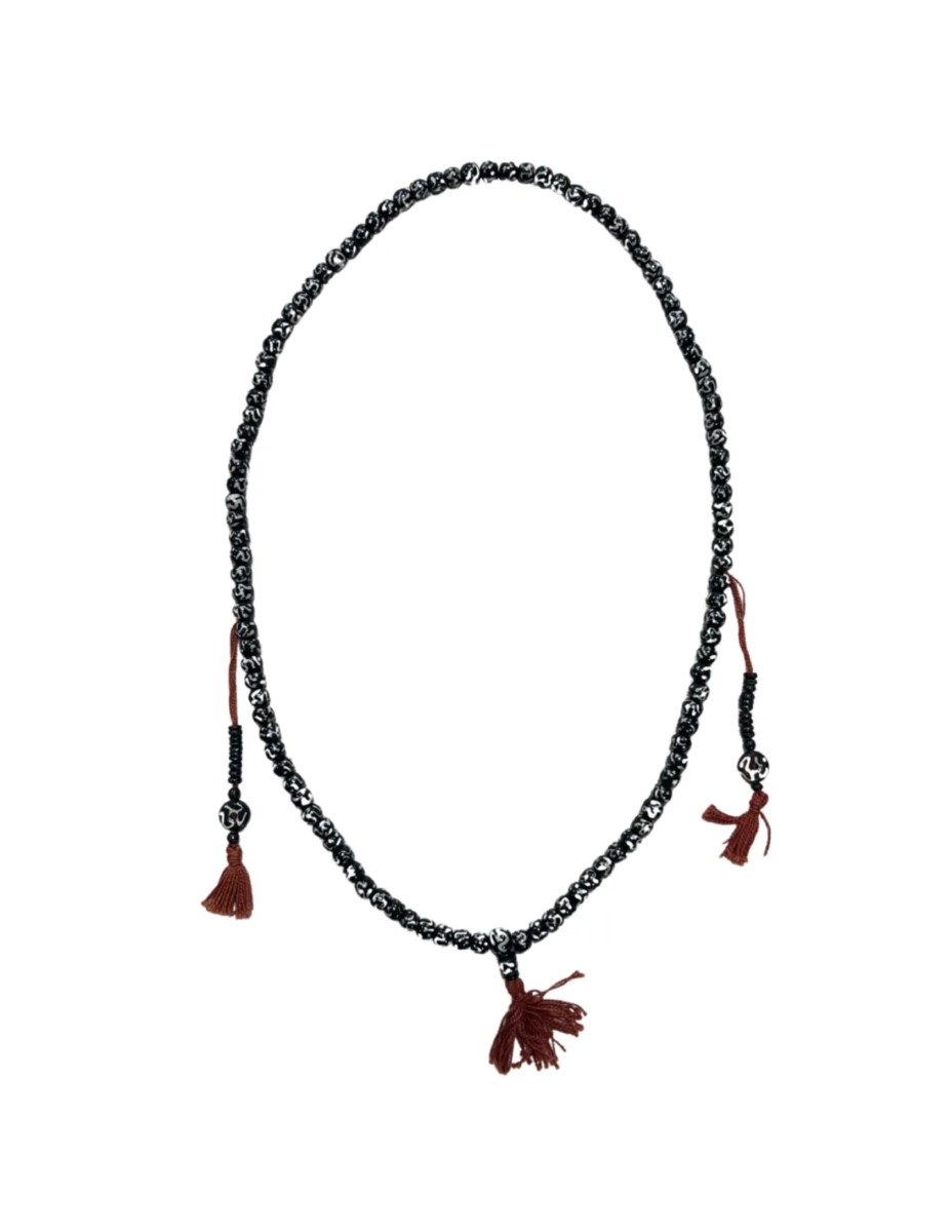 Mala ketting been zwart/wit ohm 35 cm