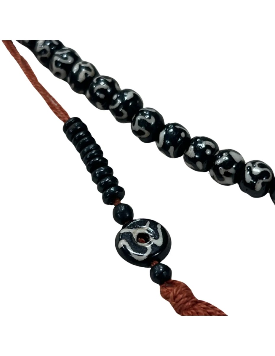 Mala ketting been zwart/wit ohm 35 cm - Afbeelding 3