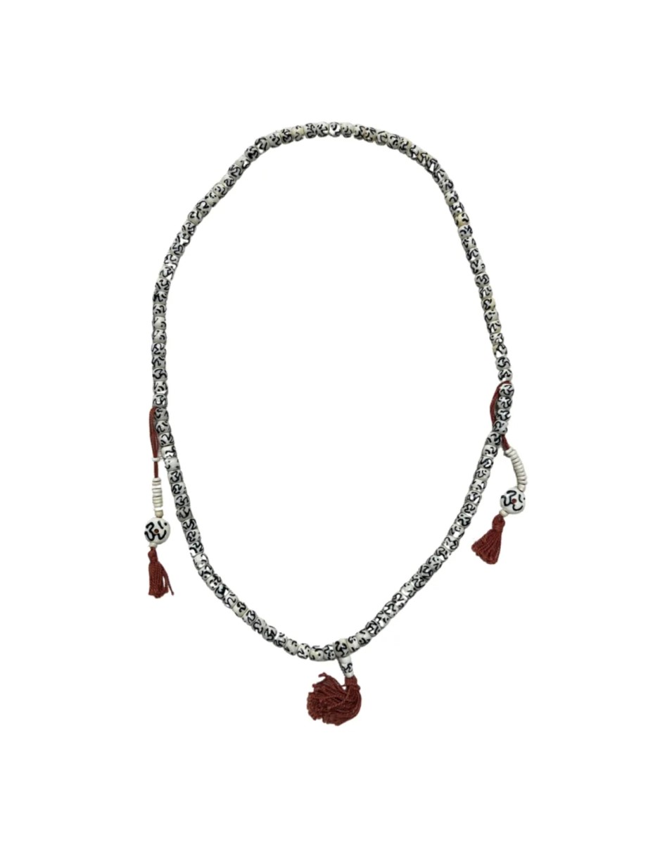 Mala ketting been wit/zwart 35 cm