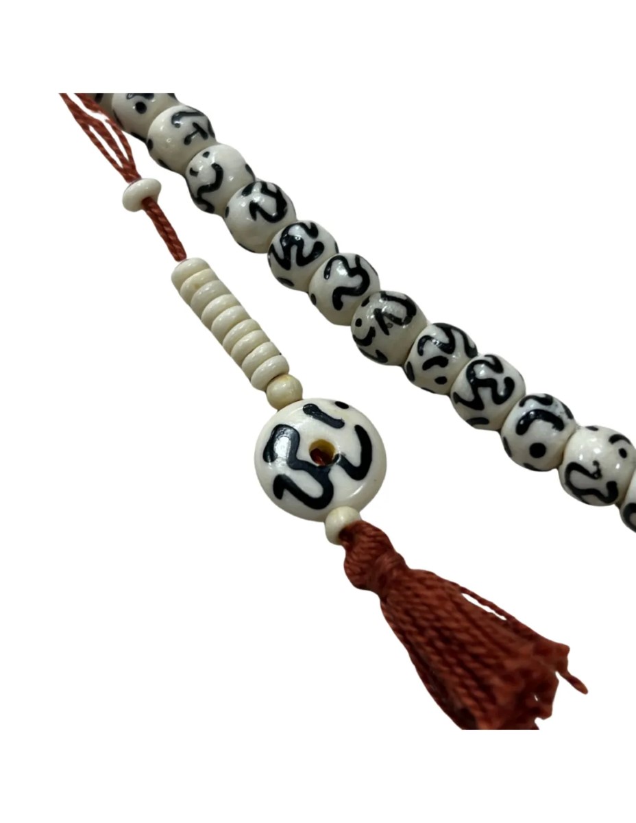 Mala ketting been wit/zwart 35 cm - Afbeelding 3