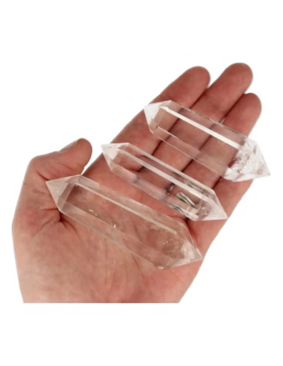 Bergkristal dubbeleinder gepolijst 60-80 gr. - Afbeelding 2