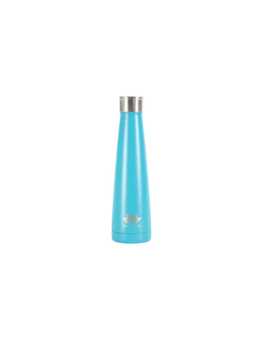 Om Namaste RVS Drinkfles / thermosfles lichtblauw