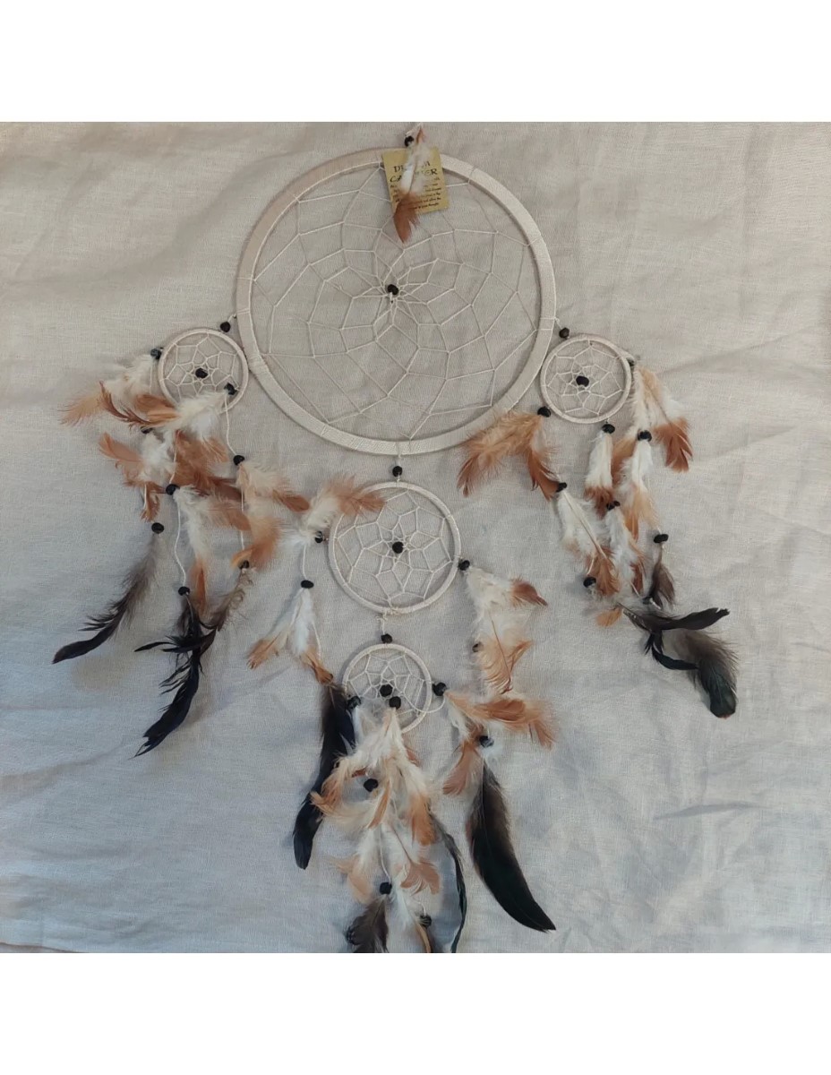 Dromenvanger - 22cm Creme - alleen veren - Dreamcatcher - Afbeelding 2