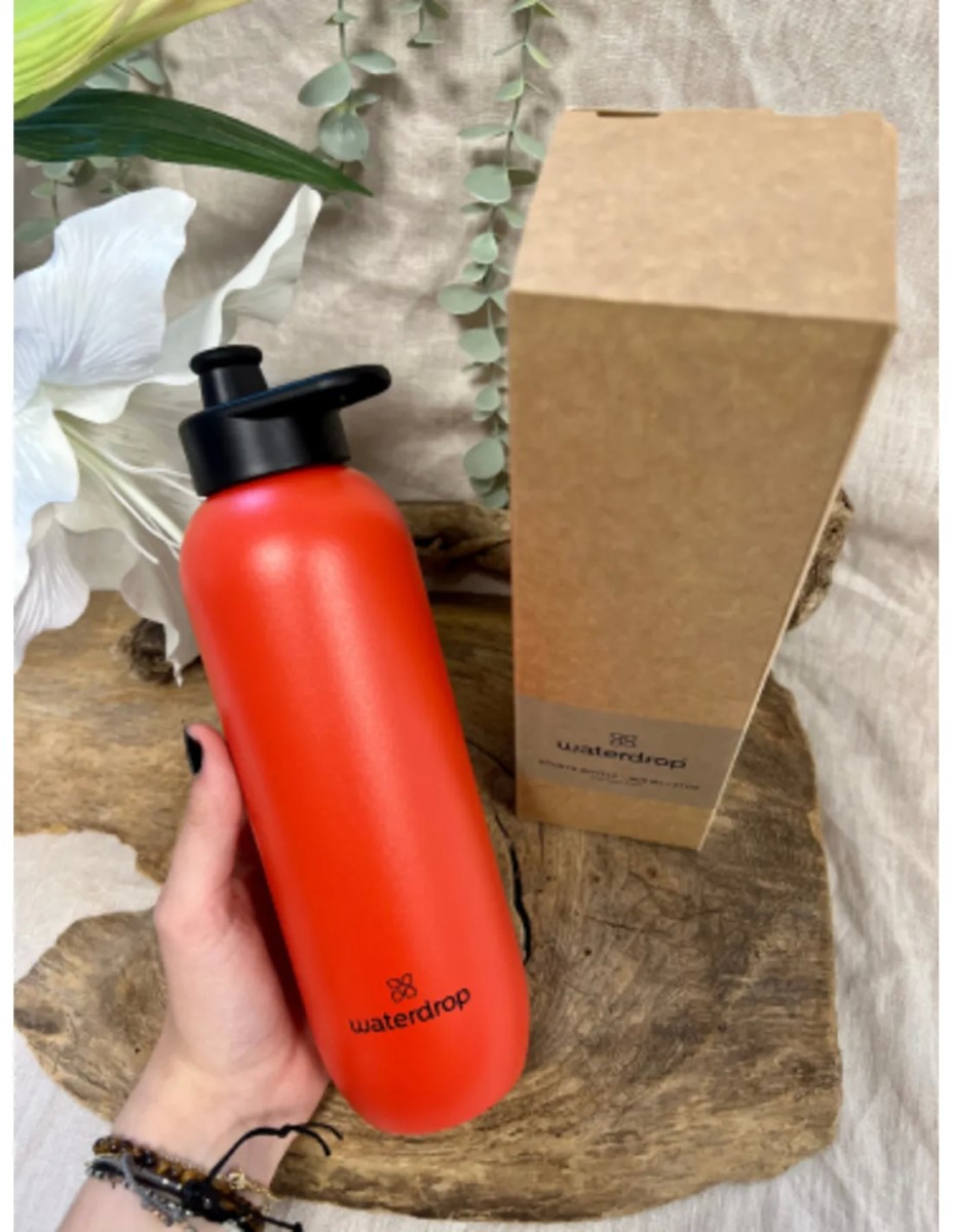 Waterdrop Sports bottle 800 ml Micro lyte Orange with pull-up cap - Afbeelding 2