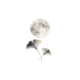 Volle maan met een eenvoudig natuurmotief in Chinese inktstijl op een volledig witte achtergrond